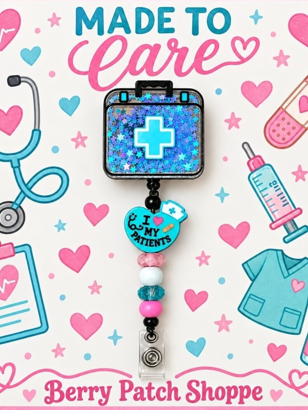 Nurse Doctor Pharmacy Retractable Lanyard Cardholder ID Badge